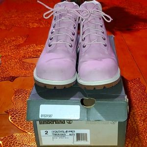 Timberland 6" Premium Pink Nubuck size 2 (youth)